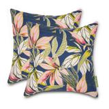 Vera Bradley by Classic Accessories Water-Resistant Accent Pillows, 18 x 18 x 8 Inch, 2 Pack