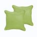 Sorra Home Sloane Apple Green 20 x 20-inch Indoor/ Outdoor Corded Edge Pillow Set
