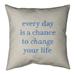 Quotes Handwritten Change Your Life Quote Pillow-Spun Polyester