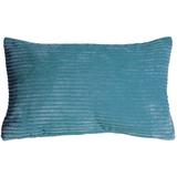 Wide Wale Corduroy 12x20 Throw Pillow with Polyfill Insert, Marine Blue