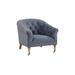 Grafton Home Davenport Velvet Button Tufted Accent Chair with Casters