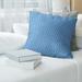 Blue Feature Two Color Geometric Diamonds Throw Pillow