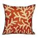 Plutus Fire Ridge Orange Floral Luxury Decorative Throw Pillow