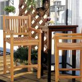 Teak Wood Elzas Barstool with Arms