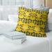 LA Throwback Football Baroque Pattern Accent Pillow-Faux Linen