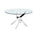 Galaxy Collection Metal Glass Round Dining Table