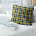 LA Throwback Football Luxury Plaid Accent Pillow-Cotton Twill