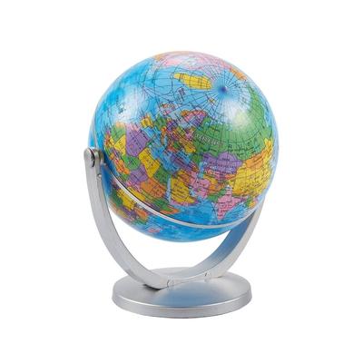 World Globe - 4-inch Globe of The World with Stand, Spinning Rotating Globe