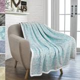 Microfiber Plaid Throw Blanket Sea Blue