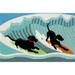 Liora Manne Frontporch Surfing Dogs Indoor/Outdoor Rug