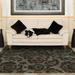 Style Haven Evan Charcoal Damask Floral Hand-made Wool Area Rug