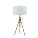 Mid-Century Adjustable Tripod Matte Gold 32.5"-37.5" Table Lamp