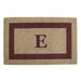 Heavy-duty Coir Single Brown Picture Frame Monogrammed Doormat