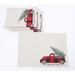 Vintage Tartan Truck with Christmas Tree Placemats 14"x20", Set of 4