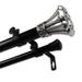 InStyleDesign 1-inch Two Tone Blossom Collection Double Curtain Rod