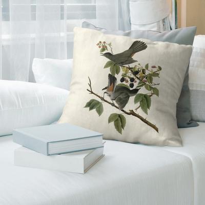 Porch & Den John James Audubon 'Cat Bird' Throw Pillow