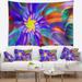 Designart 'Spectacular Stain Glass with Spirals' Floral Wall Tapestry