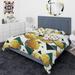 Designart 'Golden Foliage V' Mid-Century Modern Duvet Cover Comforter Set