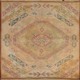 Geometric Oriental Anatolian Turkish Area Rug Handmade Wool Carpet - 4'2" x 4'8"