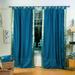 Turquoise Tab Top Sheer Sari Curtain / Drape / Panel - Piece