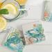 Counterart Absorbent Stone Coaster, Sea Life Serenade, Set of 4 - 4.01x4.20