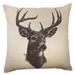 HiEnd Accents Whitetail Deer Linen PrintThrow Pillow 18 X 18