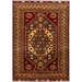 Stunning Geometric Super Kazak Oriental Area Rug Handmade Foyer Carpet - 4'2" x 5'8"