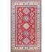 Traditional Vegetable Dye Kazak Oriental Area Rug Handmade Wool Carpet - 6'7" x 9'9"