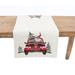 Santa Claus Riding On Car Christmas Table Runner 16 by 36-Inch