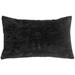 Wide Wale Corduroy 12x20 Throw Pillow with Polyfill Insert, Black