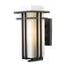 Elk Home Croftwell Matte Black With White Glass 1 Light Wall Sconce