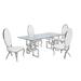 Best Quality Furniture Modern 5pc Dining Set w/Jewel-Tufted