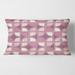 Designart 'Retro Purple Pink Desing' Mid-Century Modern Throw Pillow