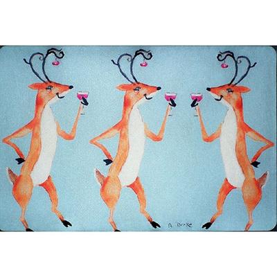 Drinking Deer Door Mat