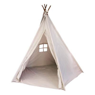 Natural Cotton Canvas Teepee Tent for Kids Indoor & Outdoor Use