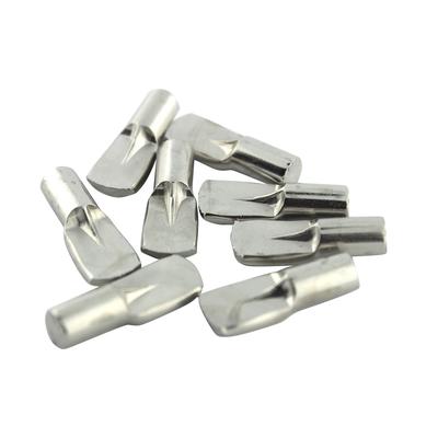 Rok Hardware 5mm Shelf Pins with Stop Flat Spoon Style Nickel (50 Pack)