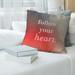 Quotes Multicolor Background Follow Your Heart Quote Pillow (Indoor/Outdoor)