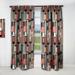 Designart 'Retro Square Design II' Mid-Century Modern Blackout Curtain Single Panel