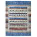 Shahbanu Rugs Blue Kashkuli Gabbeh Pictorial Pure wool Hand-knotted Oriental Rug (8'8" x 12'0") - 8'8" x 12'0"