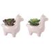 SET OF 2 Artificial Plant Succulent in 5.5" Llama Pot - ONE-SIZE