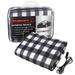 Electric Heater Car Blanket- Heated Travel Throw Electric Blanket for Car and RV, 12 volt by Stalwart- Black and White