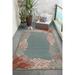 Liora Manne Riviera Reef Bordered Aqua Indoor/Outdoor Rug