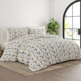Becky Cameron Oversized Feathers Pattern 3 Piece Duvet Cover Set