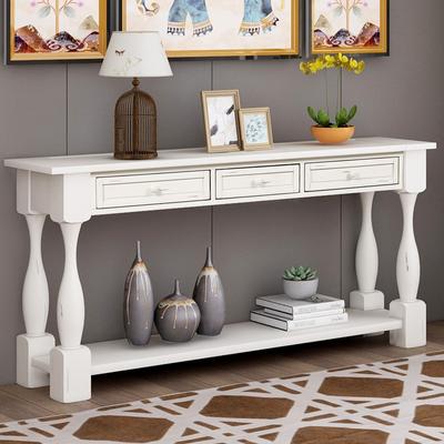 Console Table With Drawers And Shelf, Sofa Table With Drawers And Shelves