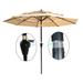 9Ft 3-Tiers Outdoor Patio Umbrella with Crank and tilt and Wind Vents for Garden