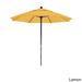 California Umbrella 7.5' Rd. Fiberglass Frame/Rib Commercial Market Umbrella, Push Lift System, Black Finish, Olefin Fabric