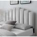 Milwaukee Light Grey Velvet Upholstered King/California King Size Headboard