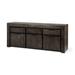 Metzinger Dark Brown Solid Wood 3 Drawer & 3 Cabinet Sideboard - 72"W x 18"D x 30"H