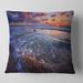 Designart 'Cloudy Sky and Stormy Waves' Seashore Throw Pillow