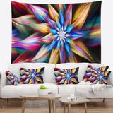 Designart 'Exotic Multi Color Flower Petals' Floral Wall Tapestry